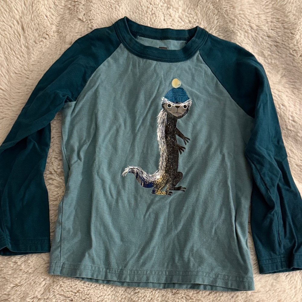 Boys Tea Collection Long Sleeve Blue Graphic Tee